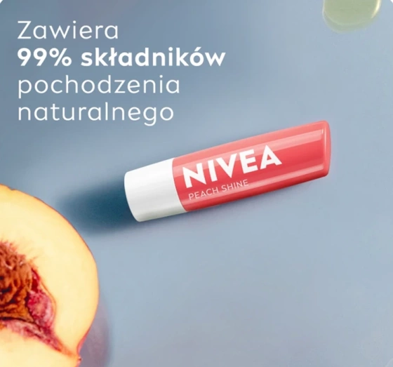 NIVEA pielęgnująca pomadka do ust Peach Shine 4,8 g