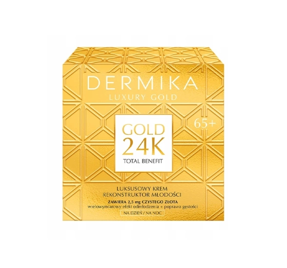 Dermika Luxury Gold 24K przeciwstarzeniowy krem do twarzy 65 50ml
