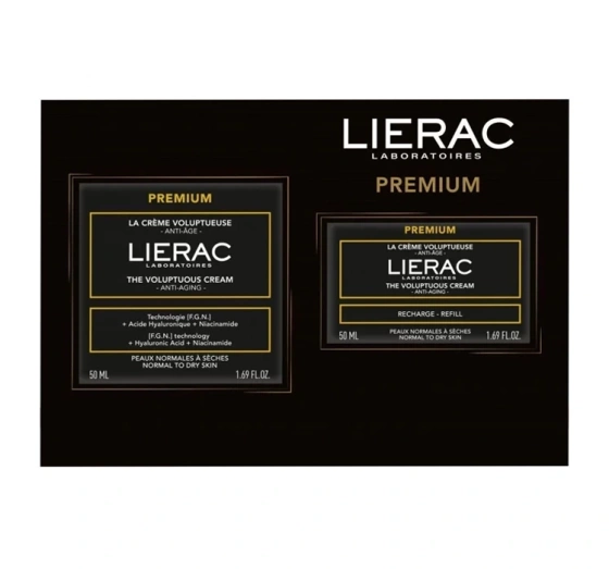 Lierac Premium zestaw kosmetyków do twarzy krem przeciwzmarszczkowy 50 ml refill 50 ml