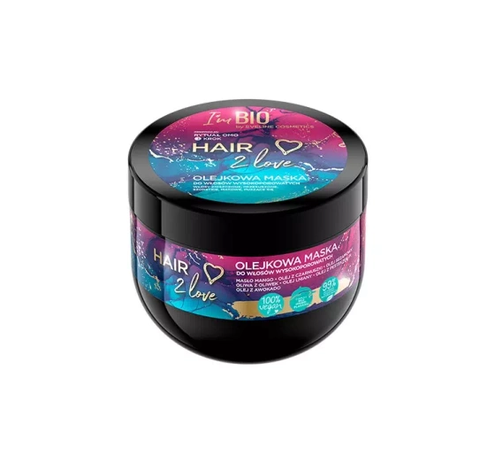 Eveline Cosmetics Hair 2 Love olejkowa maska do włosów wysokoporowatych, zniszczonych, suchych, matowych 300 ml