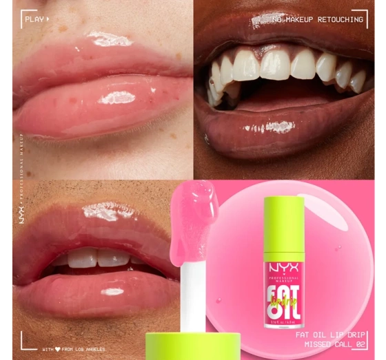 NYX Professional Makeup Fat Oil Lip Drip Kit zestaw błyszczyków do ust 4 x 4,8 ml