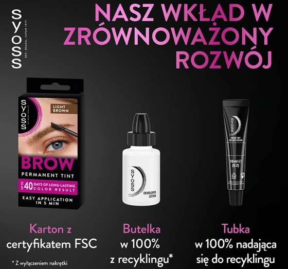 Syoss Brow zestaw do permanentnego koloryzowania brwi Jasny Brąz