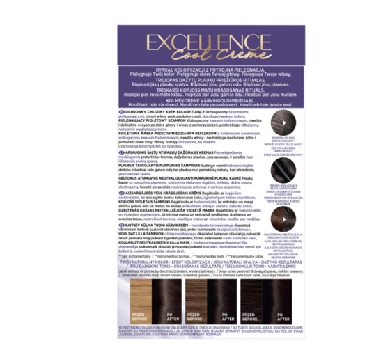 L'Oréal Paris Excellence Cool Creme farba do włosów 4.11 Ultrapopielaty brąz