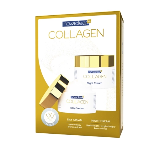 Novaclear Collagen zestaw kosmetyków do pielęgnacji twarzy krem na dzień 50 ml krem na noc 50 ml