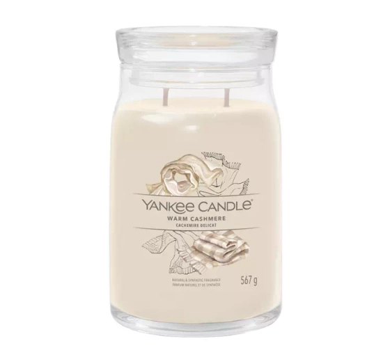 Yankee Candle Signature duża świeca zapachowa Warm Cashmere 567 g