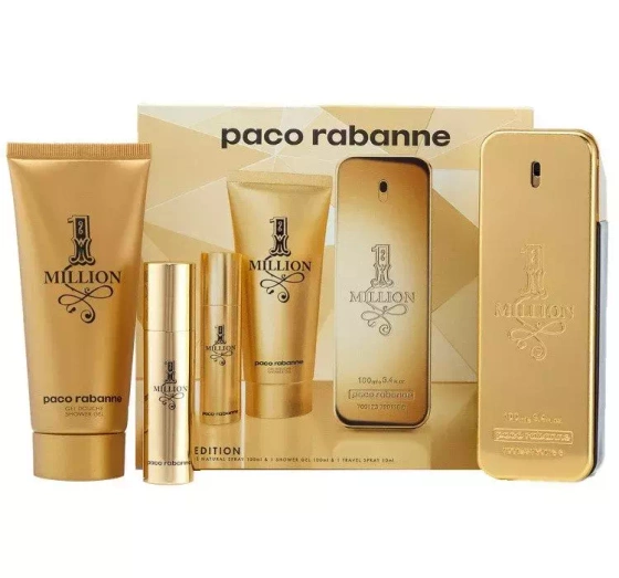 Rabanne 1 Million woda toaletowa spray 100 ml 10 ml żel pod prysznic 100 ml