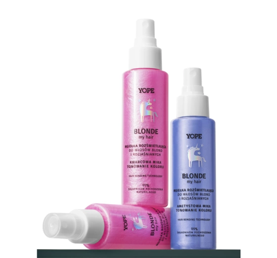 Yope Blonde My Hair rozświetlająca mgiełka do włosów blond i rozjaśnianych Ametyst 100ml
