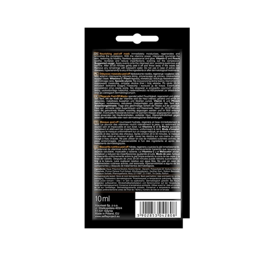 Selfie Project Love Neon odżywcza maseczka peel-off pomarańczowa 10ml