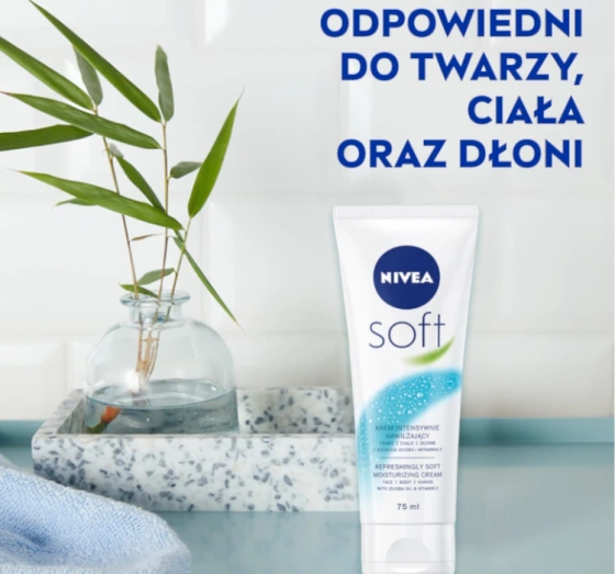 NIVEA Soft intensywnie nawilżający krem do twarzy, ciała i dłoni 75 ml