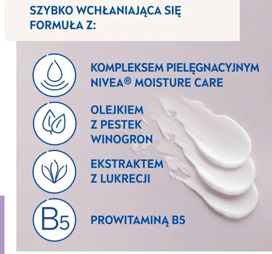 NIVEA 24h Nawilżenia kojąco-regenerujący krem do twarzy na noc 50 ml