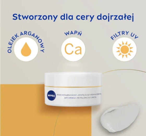 NIVEA przeciwzmarszczkowy rewitalizujący krem do twarzy na dzień SPF15 50 ml
