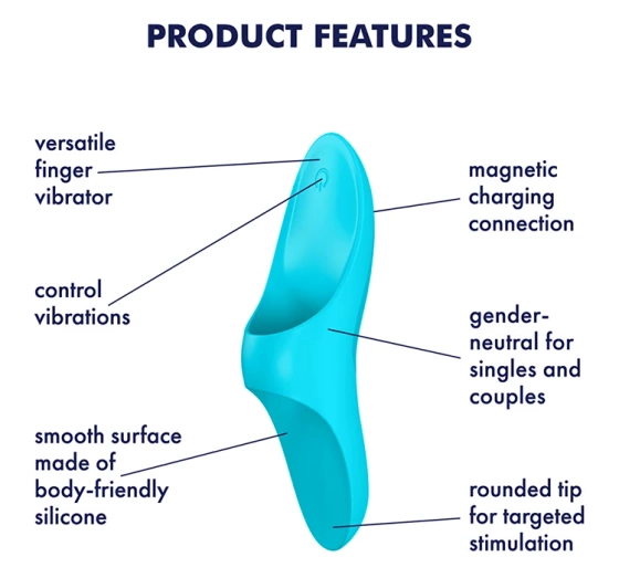 Satisfyer Teaser wibrator na palec Blue