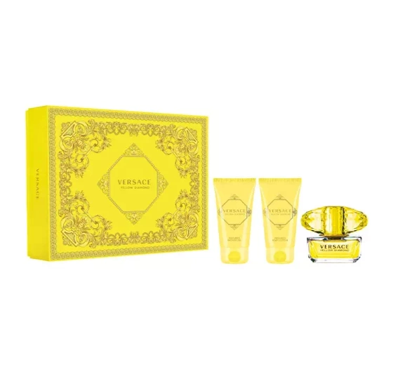 Versace Yellow Diamond woda toaletowa spray 50 ml balsam do ciała 50 ml żel pod prysznic 50 ml