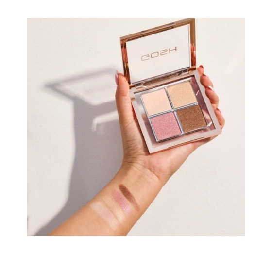 Gosh Glow Palette paleta rozświetlaczy do twarzy 001 Fourfilled 11,6 g