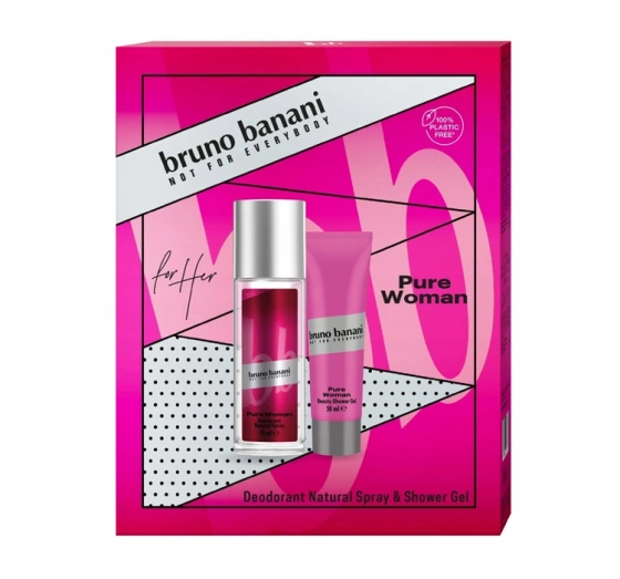 Bruno Banani Pure Woman dezodorant spray 75 ml żel pod prysznic 50 ml