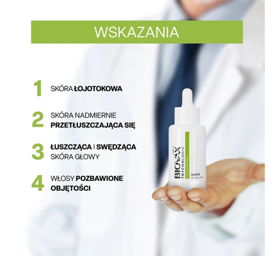 Biovax Trychologic Przetłuszczanie serum do skóry głowy 50 ml