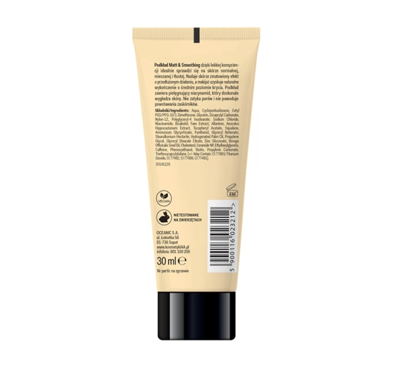 AA Matt&Smoothing matująco-wygładzający podkład do twarzy 107 Dark Beige 30 ml