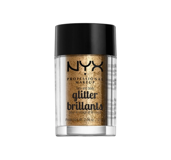 NYX Professional Makeup Glitter Brillants brokat do twarzy i ciała 05 Gold 2,5 g