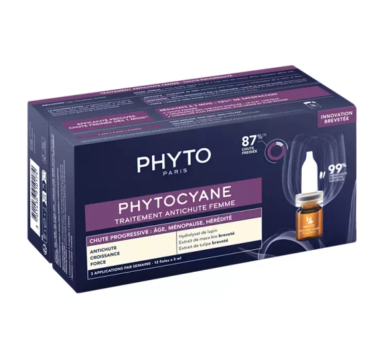 Phyto Phytocyane kuracja przeciw progresywnemu wypadaniu włosów dla kobiet 12 x 5 ml