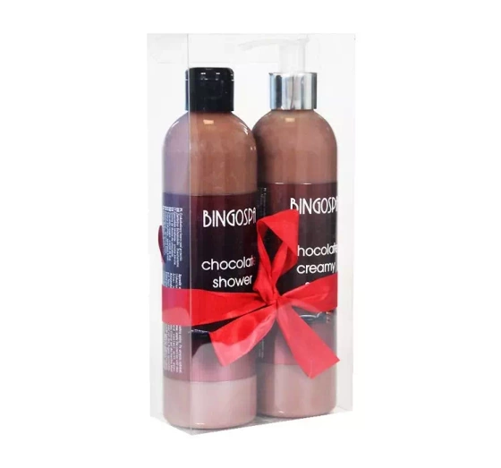 BingoSpa zestaw Ponętna Czekolada kremowe mydełko 300 ml krem pod prysznic 300 ml