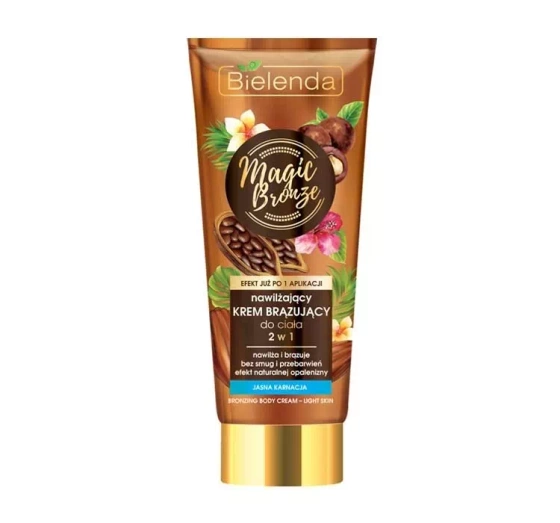 Bielenda Magic Bronze nawilżający krem brązujący 2w1 jasna karnacja 200 ml