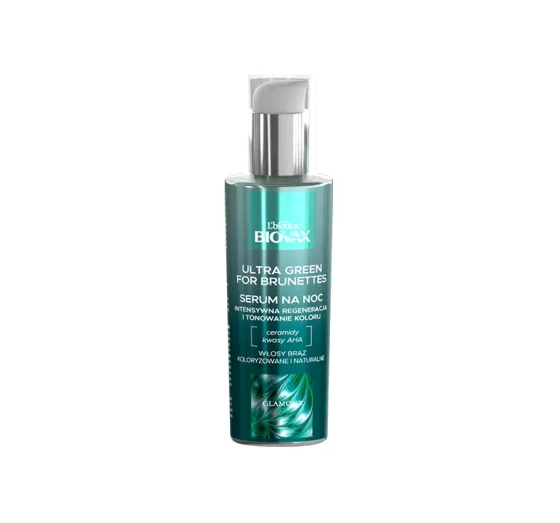 Biovax Glamour Ultra Green for Brunettes serum do włosów na noc 100 ml