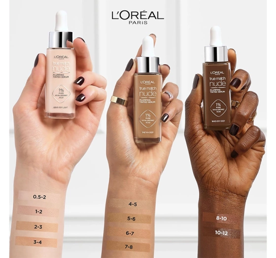 L'Oréal Paris True Match Nude serum koloryzujące 1-2 Rosy Light 30 ml