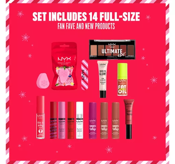 NYX Professional Makeup Fa La La L.A. Land Pull to Sleigh zestaw prezentowy piniata
