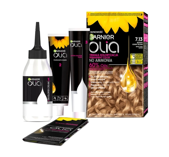 Garnier Olia trwała farba do włosów bez amoniaku 7.13 Beżowy Ciemny Blond