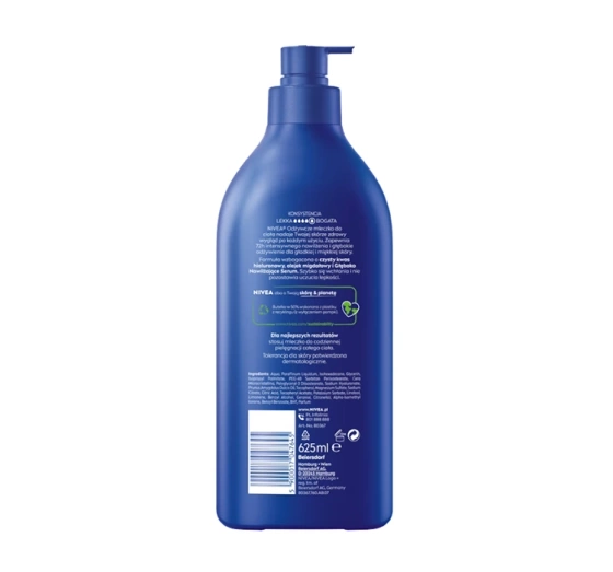 NIVEA Odżywcze mleczko do ciała z pompką do skóry bardzo suchej 625 ml