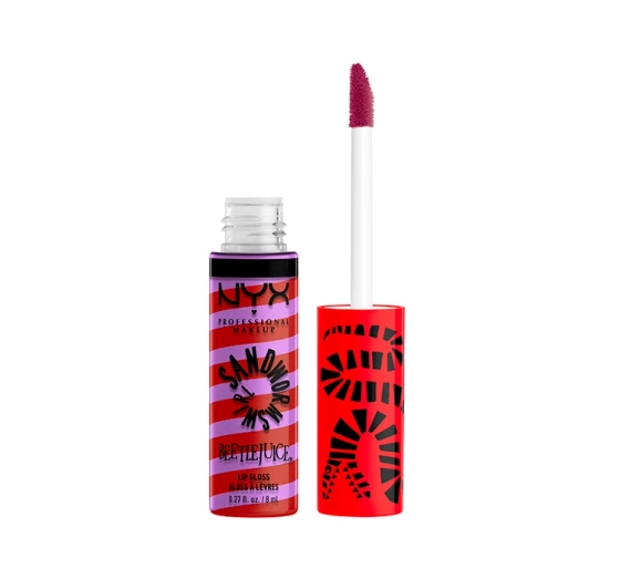 NYX Professional Makeup × Beetlejuice Sandworm Swirl błyszczyk do ust 03 Purple Red 10 ml