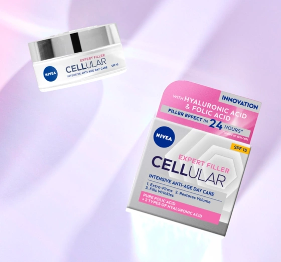 NIVEA Cellular Expert Filler zestaw serum 30 ml krem do twarzy SPF15 50 ml