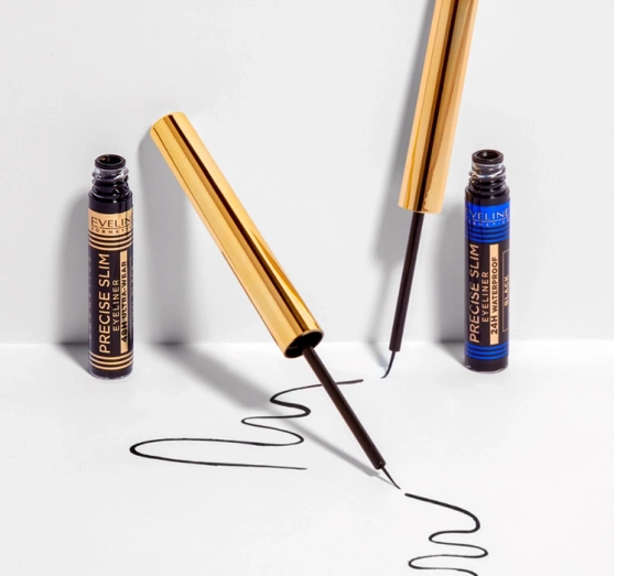 Eveline Cosmetics Precise Slim wodoodporny eyeliner do oczu Black 2,8 ml