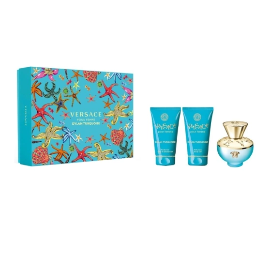 Versace Dylan Turquoise Pour Femme woda toaletowa 50 ml żel do ciała 50 ml żel pod prysznic 50 ml