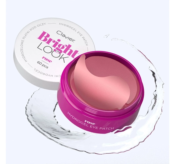 Clavier Bright Look hydrożelowe płatki pod oczy Rose 60 sztuk