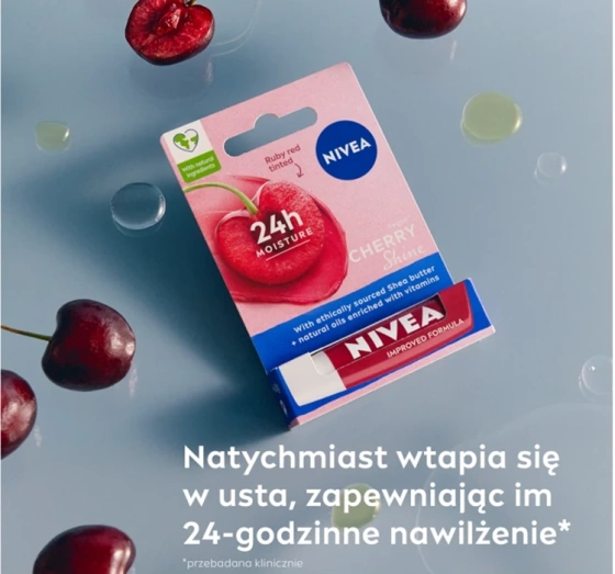 NIVEA pielęgnująca pomadka do ust Cherry Shine 4,8 g
