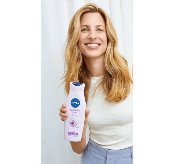 NIVEA Hairmilk Shine szampon do włosów dla naturalnego połysku 400 ml