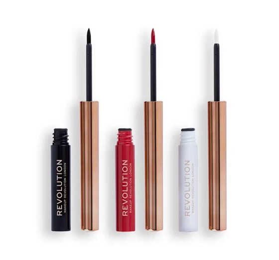 Makeup Revolution Twisted Fantasy zestaw eyelinerów do powiek 3 x 2,5ml