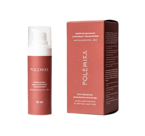 PoleMika wegańskie multifunkcyjne serum z witaminą C i niacynamidem do twarzy, szyi i dekoltu 30ml