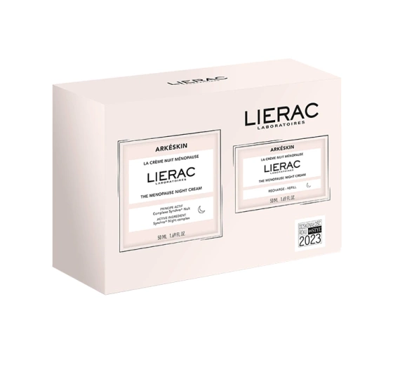 Lierac Arkeskin zestaw krem na noc w okresie menopauzy 50 ml refill kremu 50 ml