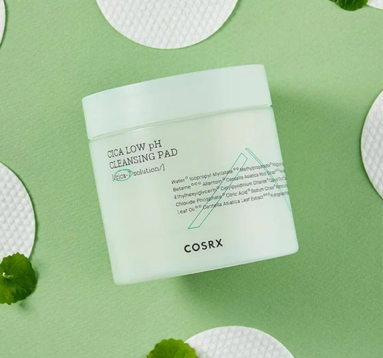 COSRX Pure Fit CICA Low pH oczyszczające płatki do demakijażu 100 sztuk