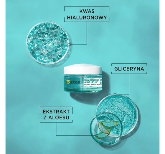 Garnier Hyaluronic Aloe Jelly lekki żel nawilżający skóra normalna i mieszana 50 ml