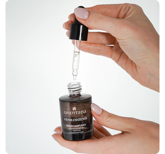 Orientana ampułka serum odmładzające Ashwagandha Peptydy Koenzym Q10 30ml