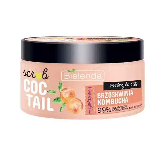 Bielenda Scrub Coctail wygładzający peeling do ciała Brzoskwinia i Kombucha 350 g