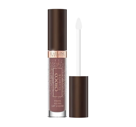 Eveline Cosmetics Choco Glamour winylowa pomadka w płynie 02 Deep Cherry Chocolate 4,5 ml