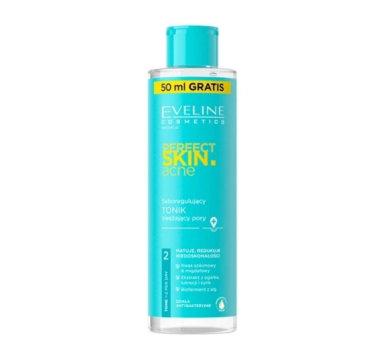 Eveline Cosmetics Perfect Skin Acne seboregulujący tonik zwężający pory 150 ml
