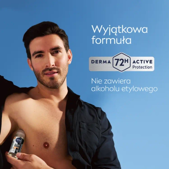 NIVEA MEN Black&White Invisible Ultimate Impact antyperspirant roll-on dla mężczyzn 50 ml