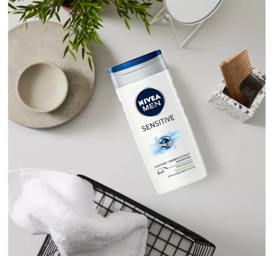 NIVEA MEN Sensitive łagodzący żel pod prysznic 3w1 dla mężczyzn 250 ml
