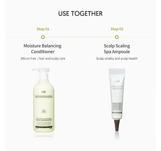 La'dor Scalp Scaling Spa łagodząca odżywka do skóry głowy ampułka 20x15g