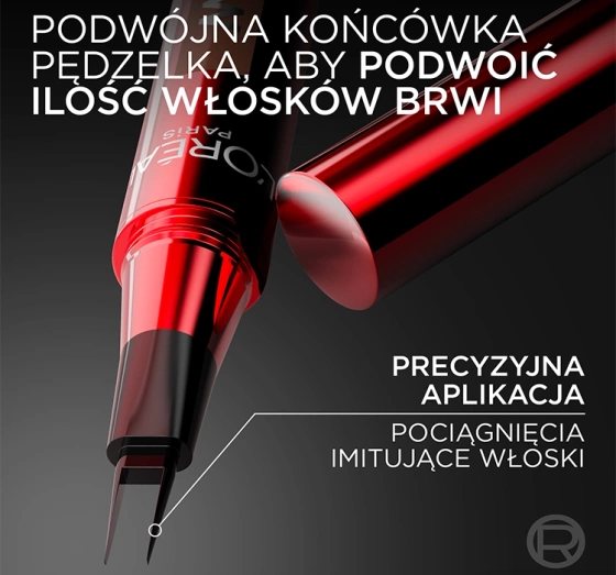 L'Oréal Paris Faux Brow marker do brwi z podwójną końcówką Light Brunette 1ml